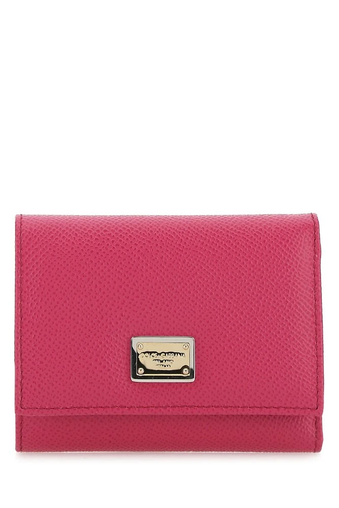 ( New Season ) Dolce & Gabbana Dauphine Zip Detailed Wallet - Pink 1 ( New Season ) Dolce & Gabbana Dauphine Zip Detailed Wallet - Pink
