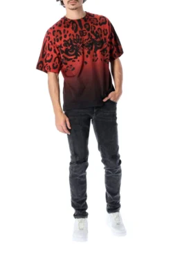 ( New Season ) Dolce & Gabbana Animal Printed T-Shirt - Red -Cheap Vestureo Store 4c02671bcd35d602289a262f154922c6