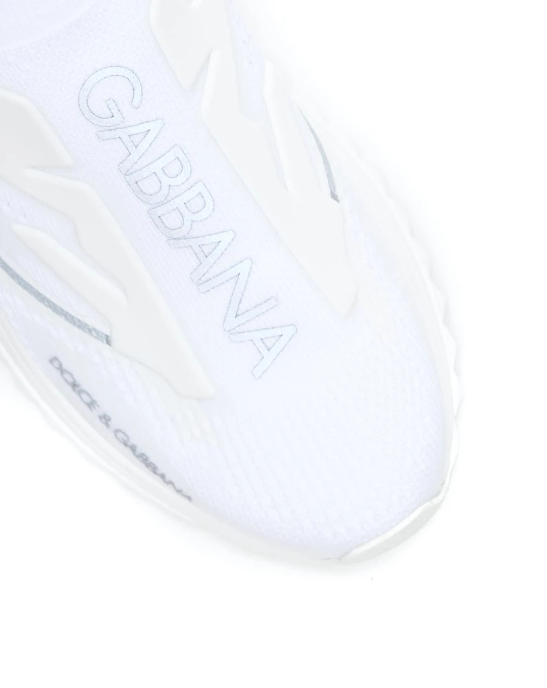 ( New Season ) Dolce & Gabbana Logo Printed Slip-On Sneakers - White 6 ( New Season ) Dolce & Gabbana Logo Printed Slip-On Sneakers - White - Image 6