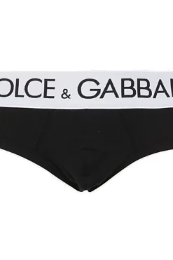 ( New Season ) Dolce & Gabbana Logo Band Briefs - Black