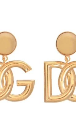 Dolce & Gabbana DG Logo Clip-On Earrings - Gold