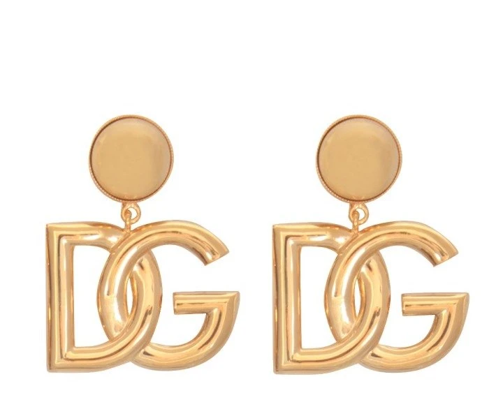Dolce & Gabbana DG Logo Clip-On Earrings - Gold 1 Dolce & Gabbana DG Logo Clip-On Earrings - Gold