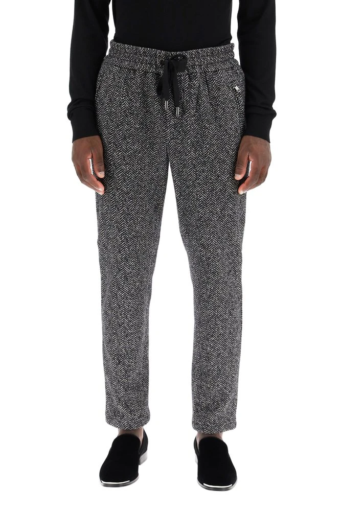 Dolce & Gabbana Chevron Drawstring Pants - Grey 3 Dolce & Gabbana Chevron Drawstring Pants - Grey - Image 3