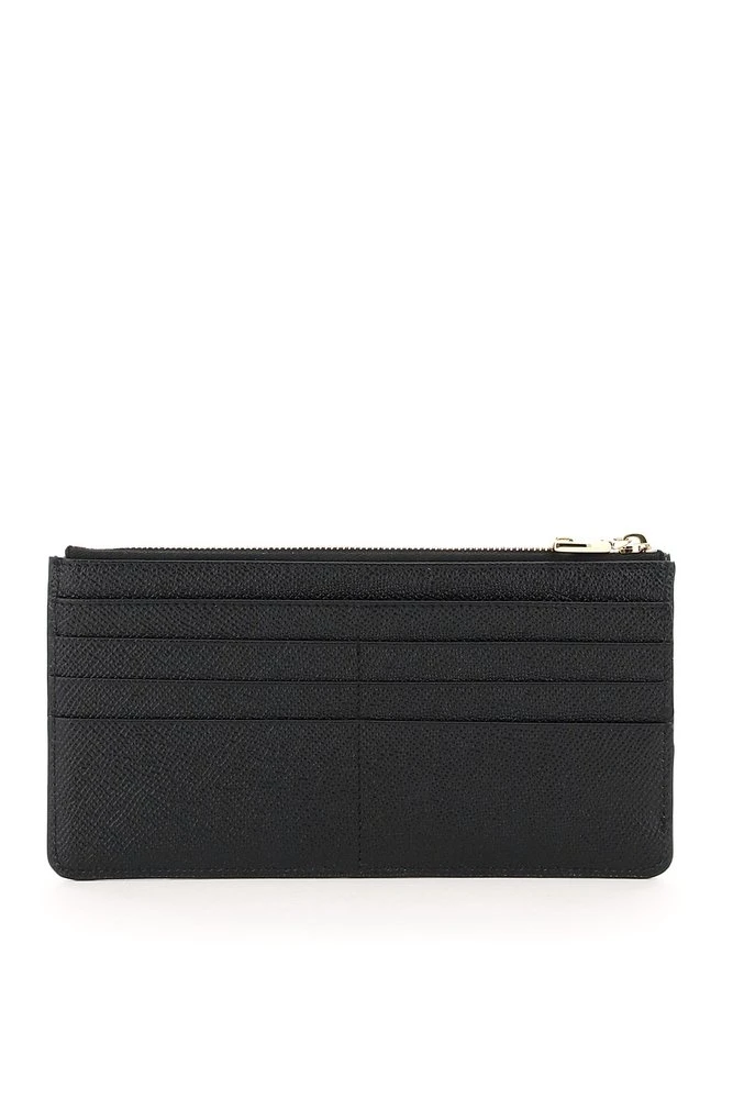 Dolce & Gabbana Logo Plaque Zipped Cardholder - Black 2 Dolce & Gabbana Logo Plaque Zipped Cardholder - Black - Image 2