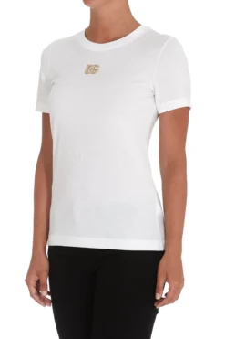 Dolce & Gabbana DG Crystal Embellished T-Shirt - White -Cheap Vestureo Store 4da633ff9c36134d4f64c5494c36f6f1