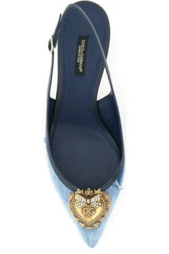 Dolce & Gabbana Devotion Denim Slingback Pumps - Blue 6 Dolce & Gabbana Devotion Denim Slingback Pumps - Blue -Cheap Vestureo Store 4ddb630cb2ed427e1aa84f635d715311