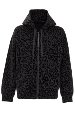 Dolce & Gabbana Leopard Printed Hooded Jacket - Black