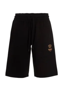 Dolce & Gabbana Logo Embroidered Drawstring Shorts - Black