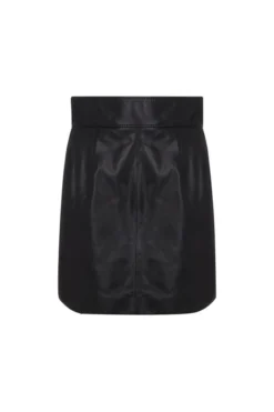 Dolce & Gabbana Leather A-Line Mini Skirt - Black