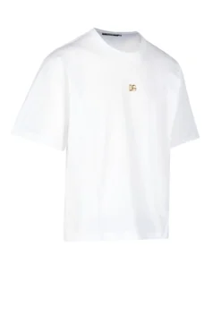 ( New Season ) Dolce & Gabbana DG Logo T-Shirt - White -Cheap Vestureo Store 4eafc45661d760da321019b7d43ce411