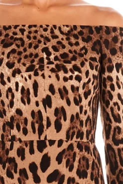 Dolce & Gabbana Off The Shoulder Animalier Printed Dress - Multi -Cheap Vestureo Store 4f1f2941062e51c5e0b584d947b93159