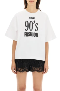 Dolce & Gabbana 90s Fashion Print T-Shirt - White -Cheap Vestureo Store 4f29691eebcd97287e562f3121f12d55
