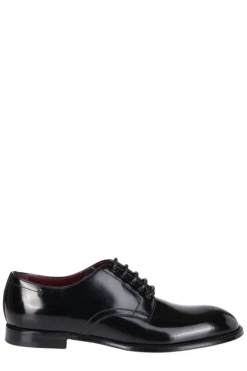 ( New Season ) Dolce & Gabbana Lace-Up Derby Shoes - Black