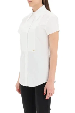 ( New Season ) Dolce & Gabbana DG Logo Poplin Shirt - White -Cheap Vestureo Store 4f697cbbe5e155190787d45babb89540