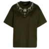 ( New Season ) Dolce & Gabbana Embellished Crewneck T-Shirt - Green