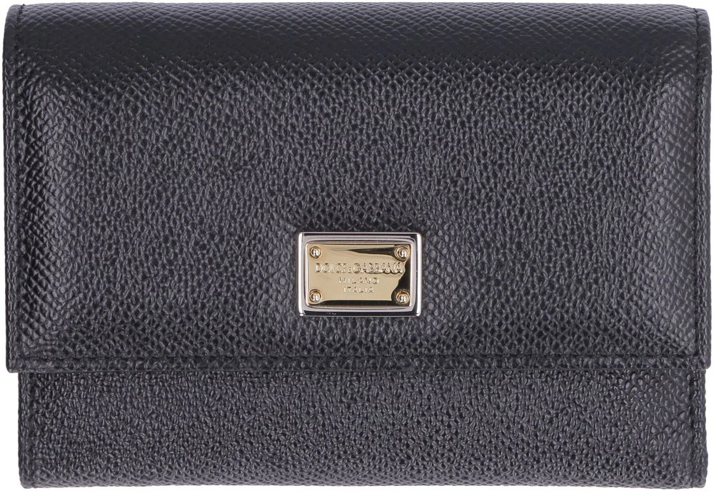 Dolce & Gabbana Logo Plaque Wallet - Black 1 Dolce & Gabbana Logo Plaque Wallet - Black