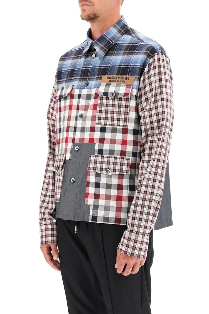 Dolce & Gabbana Checked Patchwork Shirt - Multi 4 Dolce & Gabbana Checked Patchwork Shirt - Multi - Image 4
