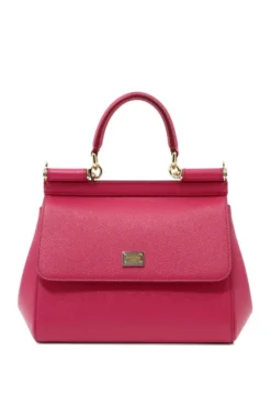 ( New Season ) Dolce & Gabbana Sicily Small Tote Bag - Pink