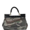 ( New Season ) Dolce & Gabbana Sicily Camouflage Foldover Crossbody Bag - Multi