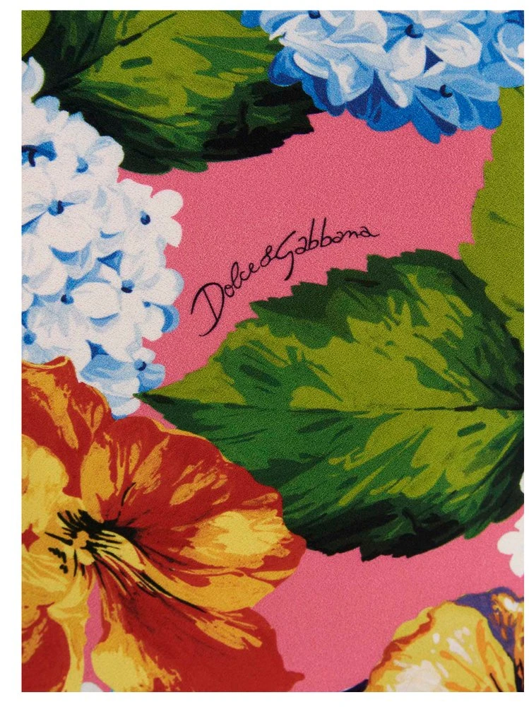 ( New Season ) Dolce & Gabbana Sleeveless Graphic Printed Midi Dress - Multi 4 ( New Season ) Dolce & Gabbana Sleeveless Graphic Printed Midi Dress - Multi - Image 4