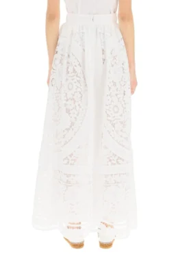 ( New Season ) Dolce & Gabbana Lace Embroidered Maxi Skirt - White -Cheap Vestureo Store 511acd7e846f0f829bf632f3a5cdba26