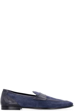 Dolce & Gabbana Draped Top Slip-On Loafers - Blue