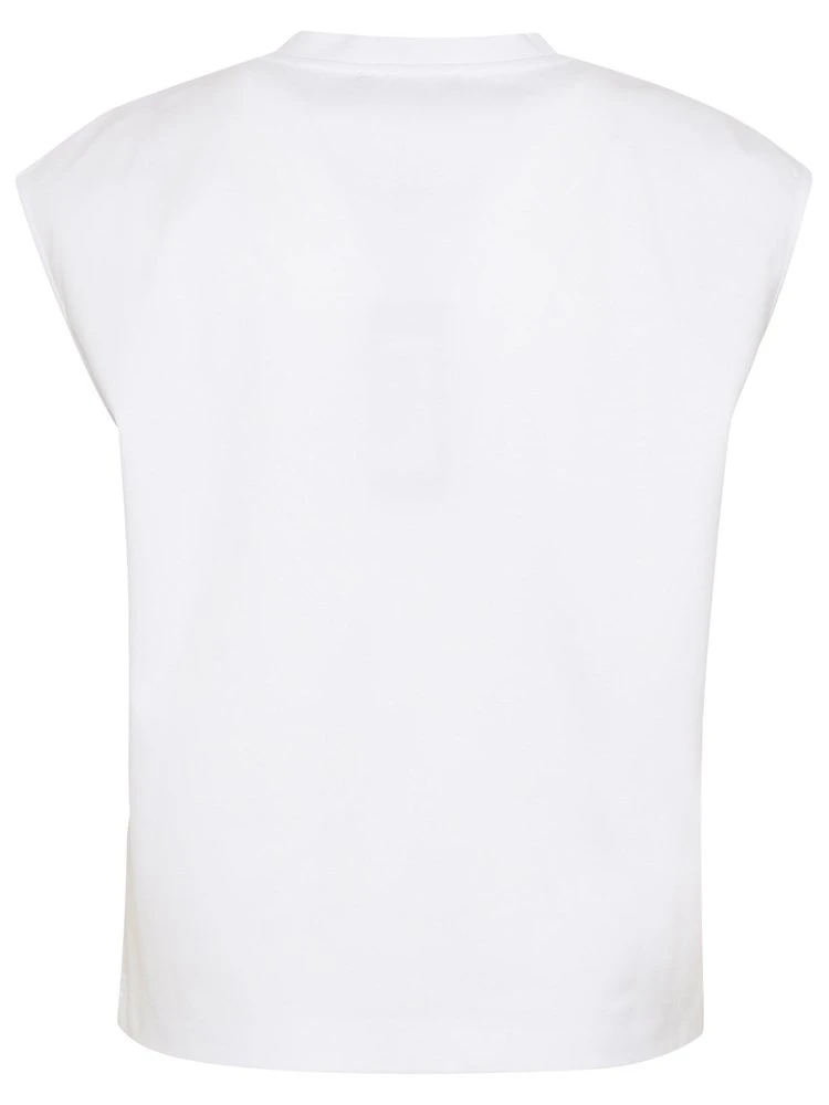 ( New Season ) Dolce & Gabbana Logo Patch Crewneck T-Shirt - White 2 ( New Season ) Dolce & Gabbana Logo Patch Crewneck T-Shirt - White - Image 2