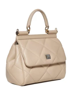 ( New Season ) Dolce & Gabbana Small Sicily Quilted Tote Bag - Beige -Cheap Vestureo Store 51a5339ded78f5fe53bf02cee2d63a86
