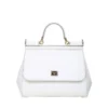 ( New Season ) Dolce & Gabbana Sicily Medium Tote Bag - White