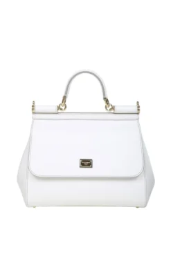 ( New Season ) Dolce & Gabbana Sicily Medium Tote Bag - White