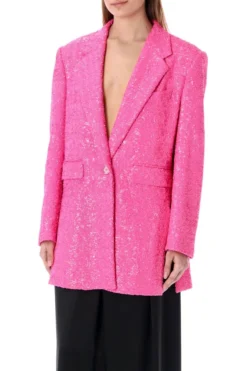 ( New Season ) Dolce & Gabbana Sequin Embellished Single-Breasted Jacket - Pink -Cheap Vestureo Store 51fc7eda26adaa316b17873ab685a02d