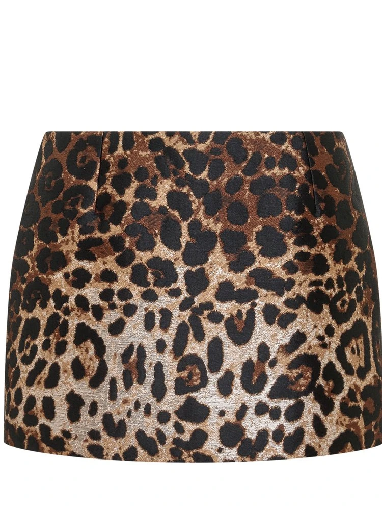 ( New Season ) Dolce & Gabbana Leopard Printed Skirt - Multi 1 ( New Season ) Dolce & Gabbana Leopard Printed Skirt - Multi