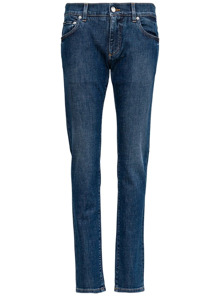 ( New Season ) Dolce & Gabbana Logo Patch Skinny Jeans - Blue 1 ( New Season ) Dolce & Gabbana Logo Patch Skinny Jeans - Blue