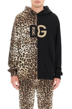 Dolce & Gabbana Leopard Print Two-Tone Hoodie - Multi -Cheap Vestureo Store 52cbdf4f642a35e93293e47dae69ffcd