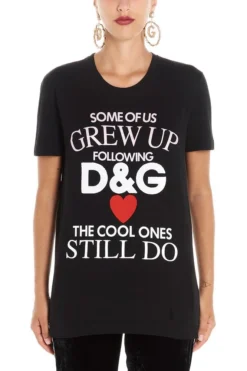 Dolce & Gabbana Printed Logo T-Shirt - Black