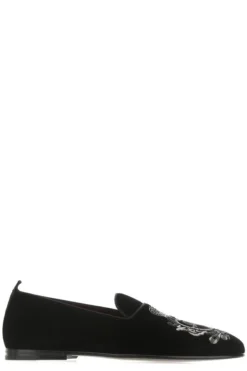 Dolce & Gabbana Embroidered Loafers - Black