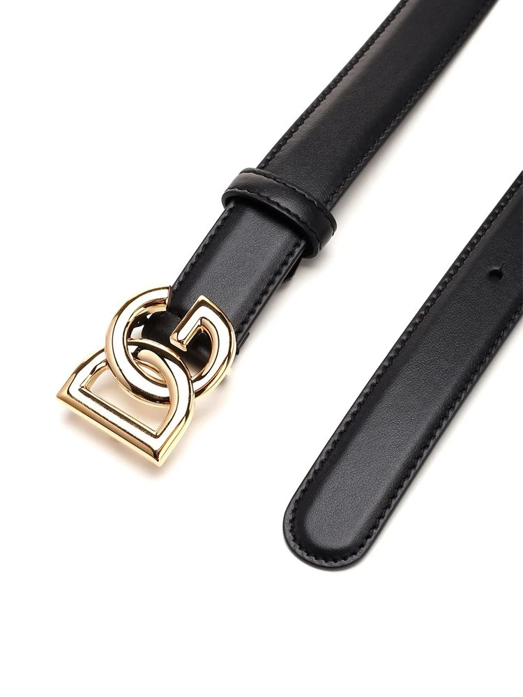 ( New Season ) Dolce & Gabbana Logo Buckle Belt - Black 2 ( New Season ) Dolce & Gabbana Logo Buckle Belt - Black - Image 2