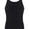 ( New Season ) Dolce & Gabbana Ribbed Knit Sleeveless Vest - Black
