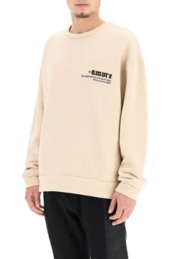 Dolce & Gabbana Graffiti Logo Printed Sweatshirt - Beige -Cheap Vestureo Store 53acfc0570bbc552c2cdd53833ae3bb0