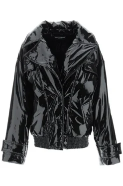 Dolce & Gabbana Padded Leather Jacket - Black