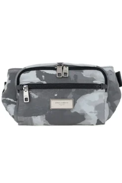 Dolce & Gabbana Camouflage Print Belt Bag - Grey