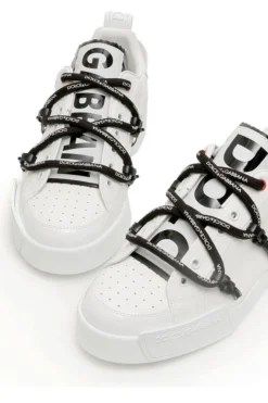 ( New Season ) Dolce & Gabbana Portofino Sneakers - White -Cheap Vestureo Store 54ba3ff16aa8d884685fc24a8039eb9f