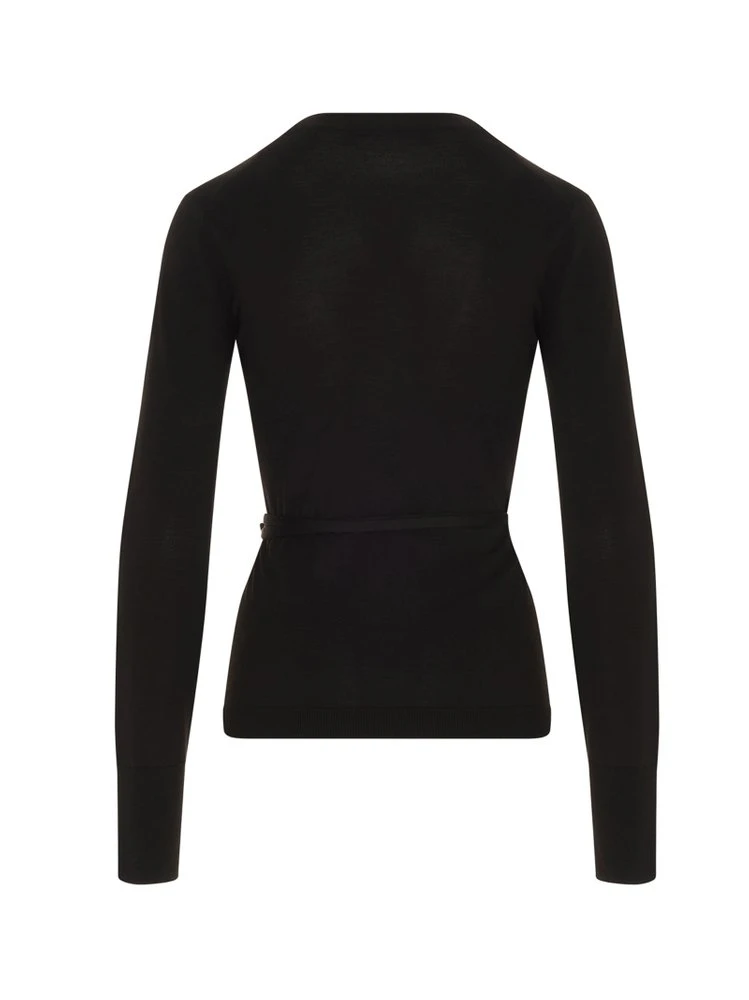 Dolce & Gabbana Wrap Knit Cardigan - Brown 2 Dolce & Gabbana Wrap Knit Cardigan - Brown - Image 2