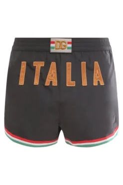 ( New Season ) Dolce & Gabbana Side Striped Swimming Shorts - Black