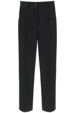 ( New Season ) Dolce & Gabbana Slim Fit High Waisted Pants - Black