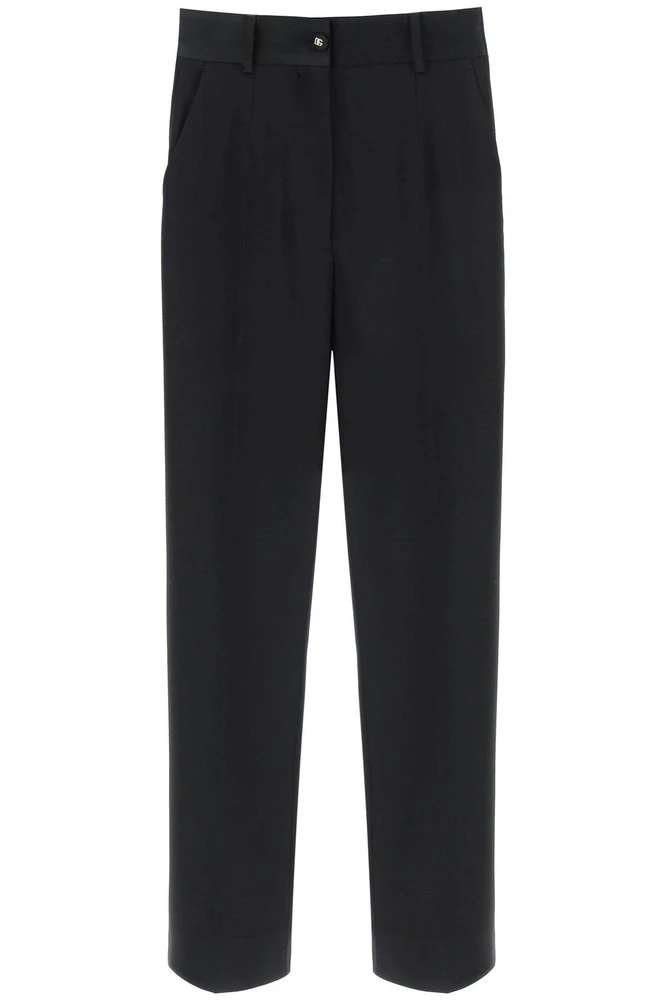 ( New Season ) Dolce & Gabbana Slim Fit High Waisted Pants - Black 1 ( New Season ) Dolce & Gabbana Slim Fit High Waisted Pants - Black