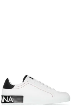 Dolce & Gabbana Portofino Lace-Up Sneakers - White
