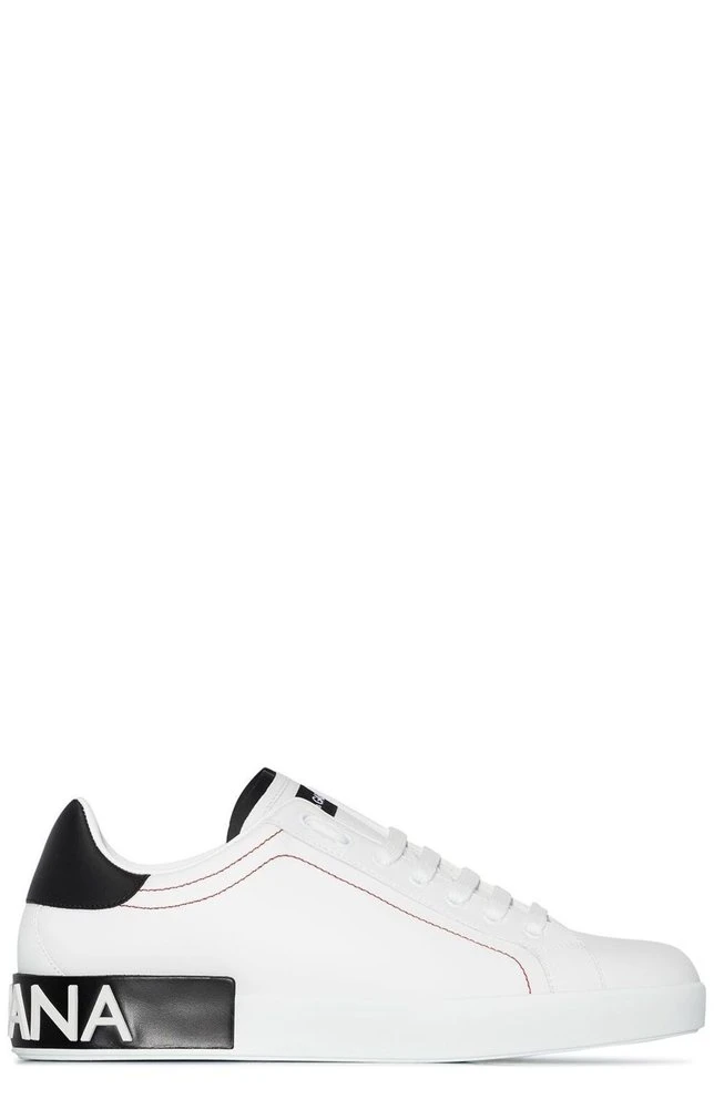 Dolce & Gabbana Portofino Lace-Up Sneakers - White 1 Dolce & Gabbana Portofino Lace-Up Sneakers - White