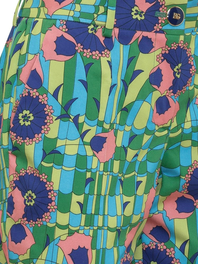 ( New Season ) Dolce & Gabbana Floral Printed Trousers - Multi 3 ( New Season ) Dolce & Gabbana Floral Printed Trousers - Multi - Image 3