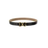 ( New Season ) Dolce & Gabbana Baroque Logo Buckle Belt - Black